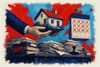 Hands lifting a small house above a cluttered desk filled with dusty files and papers, with a wall calendar showing crossed-o