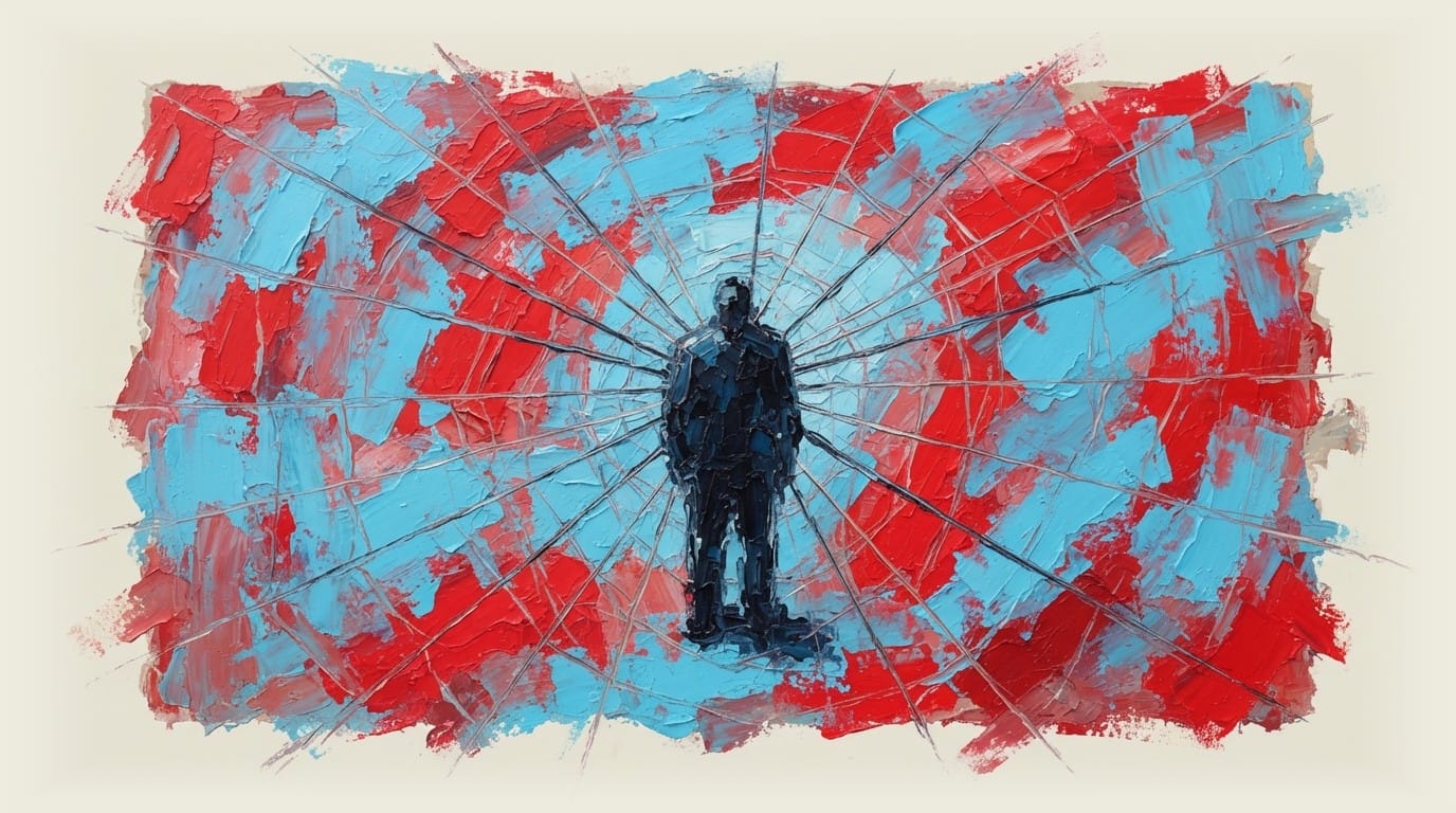 Central figure connected by radiating lines representing centralized control across multiple policy areas